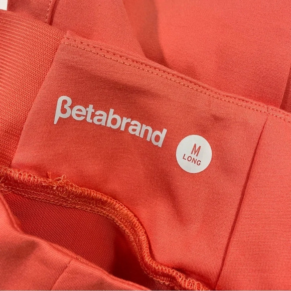 Betabrand Power Down Skinny Pants Orange Coral - Picture 5 of 10